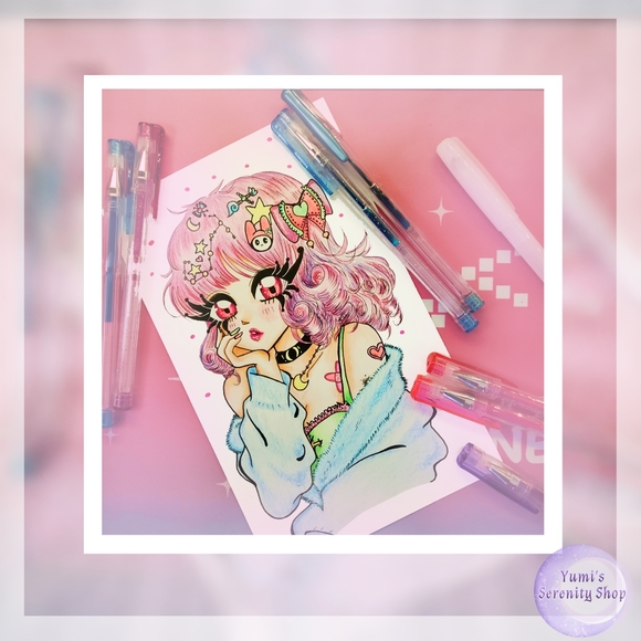 SOLD:   Framed Candy Girl Handmade Artwork - Picture 5 of 5